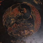 Early 20th century Black Lacquered Chinoiserie side table