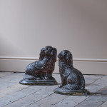 Pair of English 19th century Salt Glazed Spaniels