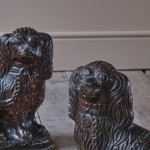 Pair of English 19th century Salt Glazed Spaniels