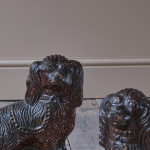 Pair of English 19th century Salt Glazed Spaniels