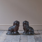 Pair of English 19th century Salt Glazed Spaniels