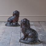 Pair of English 19th century Salt Glazed Spaniels