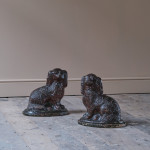 Pair of English 19th century Salt Glazed Spaniels