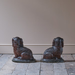 Pair of English 19th century Salt Glazed Spaniels