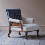 A Small late 19th century Howard style armchair