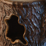 19th century Salt Glazed Faux Bois Strawberry Planters