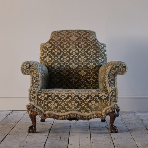 Antique deep seated country house armchair c1900