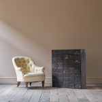 Georgian pine bank of 40 drawers in the original paint