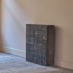 Georgian pine bank of 40 drawers in the original paint