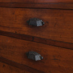 Monumental mid 19th century bank of  mahogany factory drawers