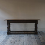 Mid 19th century oak refectory table