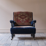 19th century Country House Carpet Open Armchair by CVS
