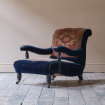 19th century Country House Carpet Open Armchair by CVS