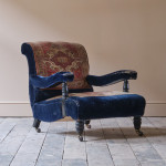 19th century Country House Carpet Open Armchair by CVS
