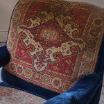 19th century Country House Carpet Open Armchair by CVS