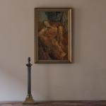 Mid 20th century abstract oil on board