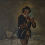 Early 19th century naive oil on canvas.