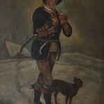 Early 19th century naive oil on canvas.
