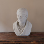 19th century plaster bust of Robert Burns Jnr