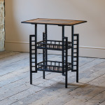 Anglo Japanese black lacquered 3 tier side table