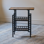 Anglo Japanese black lacquered 3 tier side table