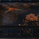 Anglo Japanese black lacquered 3 tier side table