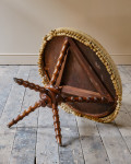 19th century simulated bamboo Gypsy side table in Antique velvet