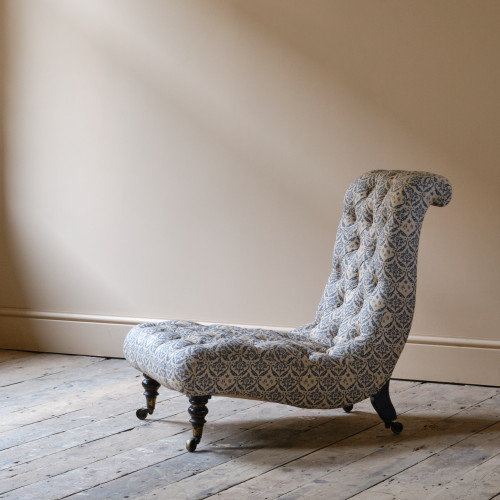 19th century Howard and sons slipper chair