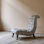 19th century Howard and sons slipper chair
