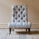 19th century Howard and sons slipper chair