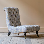 19th century Howard and sons slipper chair