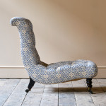 19th century Howard and sons slipper chair