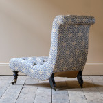 19th century Howard and sons slipper chair
