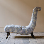 19th century Howard and sons slipper chair