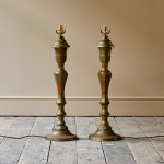 Pair of Large Mid 20th Century Brass lamps