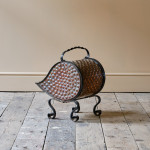 Arts and Crafts Wrought Iron and Copper Coal Shuttle.