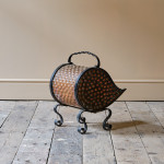 Arts and Crafts Wrought Iron and Copper Coal Shuttle.