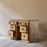 19th century painted pine dog kennel dresser