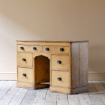 19th century painted pine dog kennel dresser