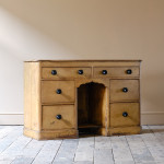 19th century painted pine dog kennel dresser