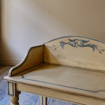 19th century pine washstand in later paint