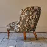 19th Century Gillows Slipper Chair in Original Fabric.