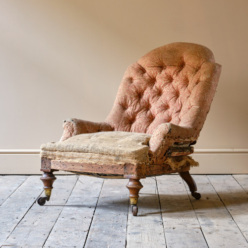 19th century deep seated country house armchair