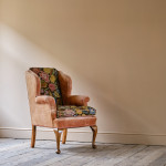 Antique early 20th century wingback armchair
