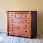 Large Scottish Pine Chest of Drawers in Original Paint