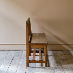 19th Century Pine Chapel Bench in Simulated Oak Paint