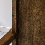 19th Century Pine Chapel Bench in Simulated Oak Paint