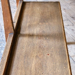19th Century Pine Chapel Bench in Simulated Oak Paint