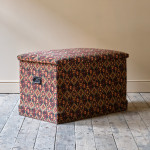 Large 19th Century Upholstered Pine Storage Chest