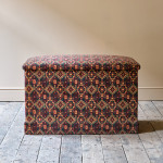 Large 19th Century Upholstered Pine Storage Chest